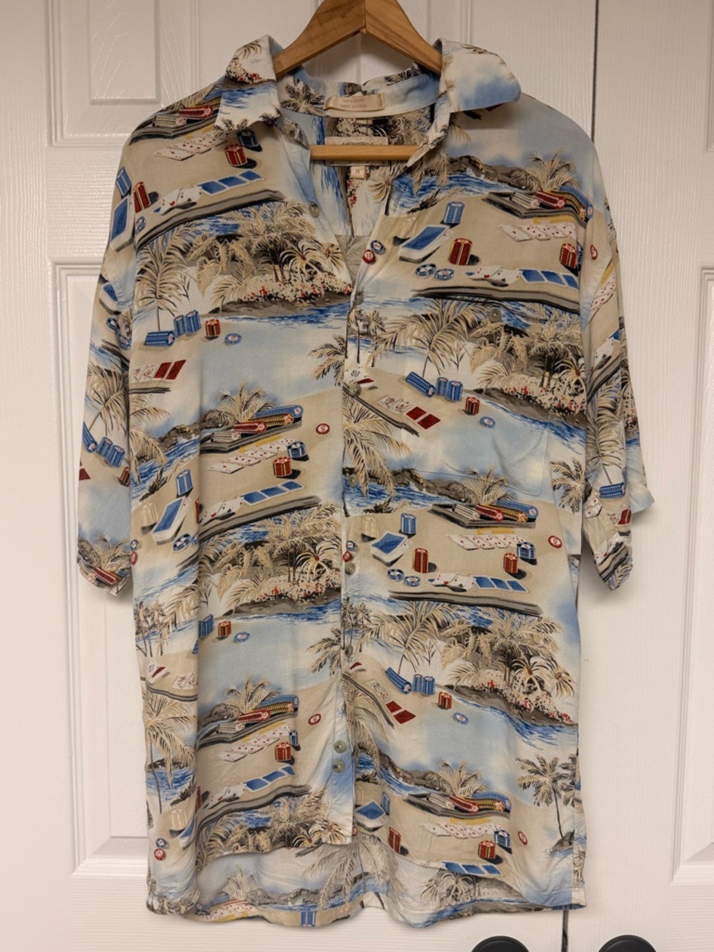 Vintage Campia Rayon Camp Shirt Men M Short Sleeve Hawaiian Resort Wear 90s Y2K